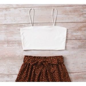 Cami Crop White Tank